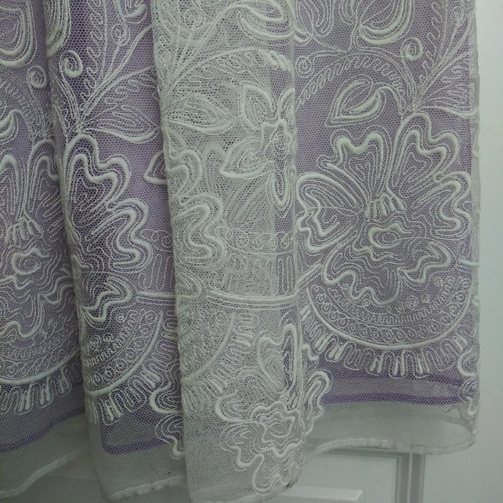 NWT Sz 6 Burberry White Lace and Lavender Dress - Picture 12 of 16